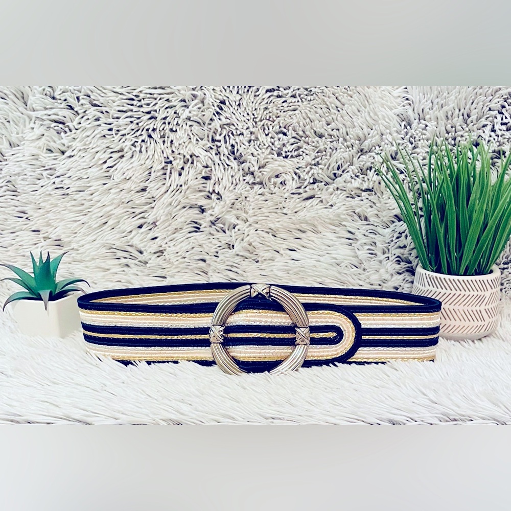 Vintage 80s Wide Woven Belt